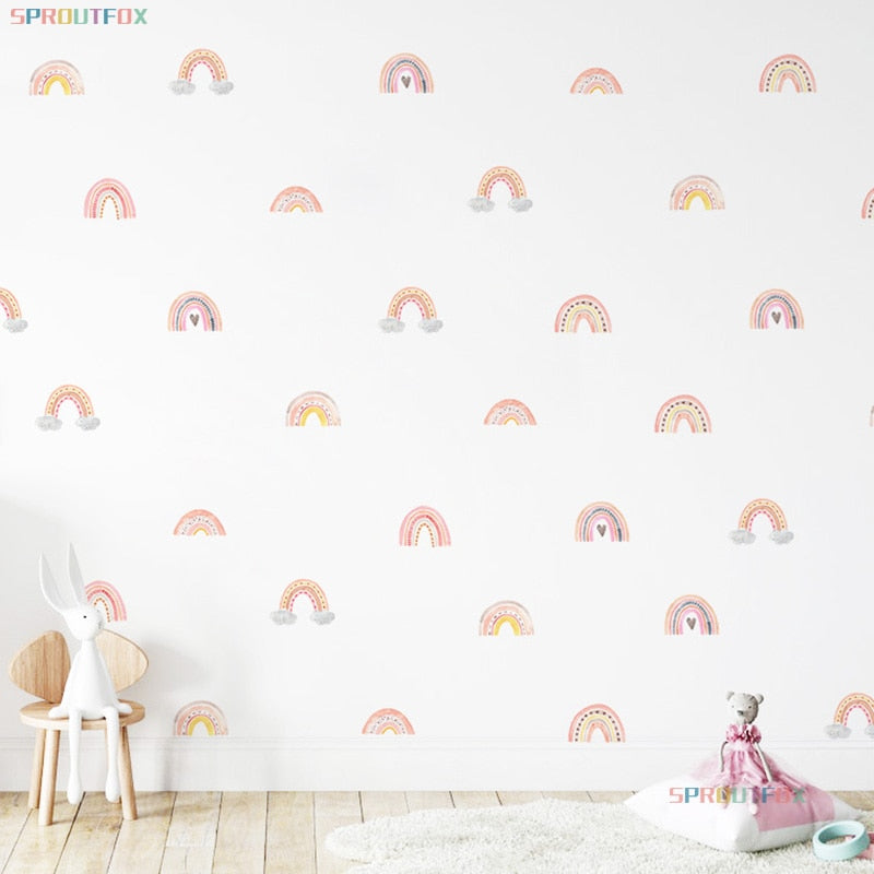 Bohemian Rainbow Wall Stickers - Removable